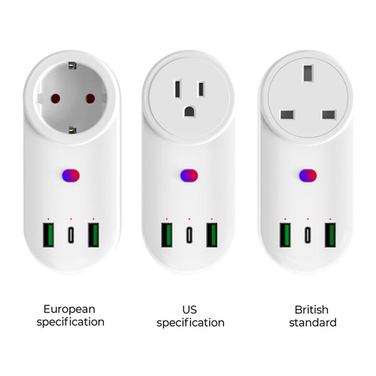 HONPNK Fast Charging WiFi Remote Control USB + Type-C US UK EU Standards 65W GaN Smart Socket Safe & Stylish